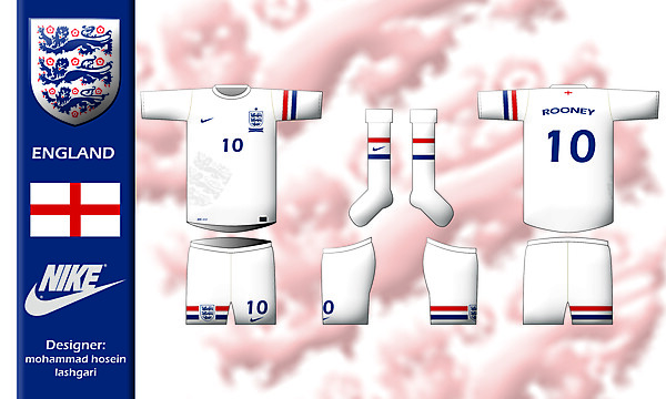 ENGLAND - Home Kit By Nike
