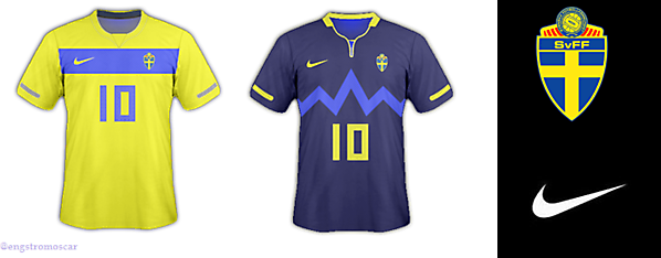 Sweden National Football Team - Nike Home and Away
