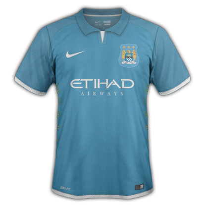Manchester City Home kit for 2015/16 with Nike