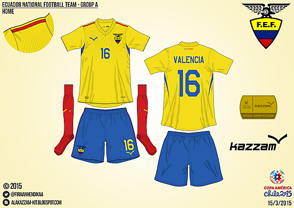 Ecuador Home - Group A, 2015 Copa América