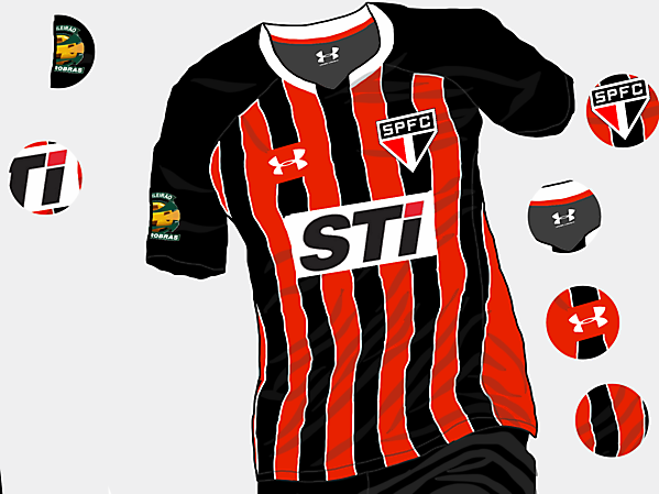 São Paulo FC Away -Under Armour "Striped Teamwear"