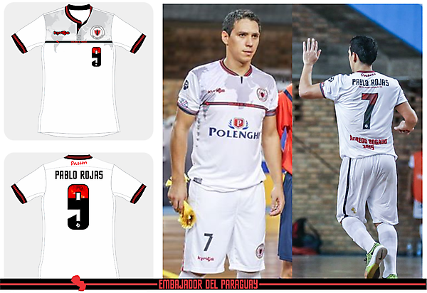 Pablo Rojas Futsal Away kit 2015 by Kyrios