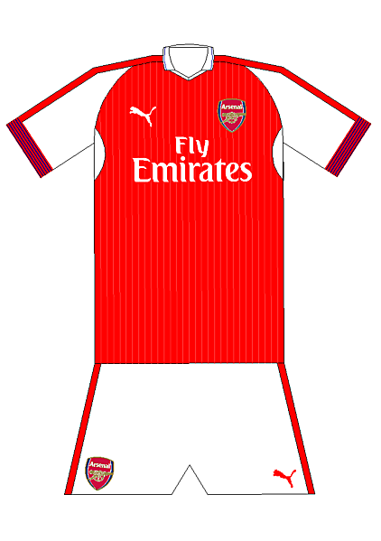 Arsenal Home Kit Experiment 2016-17