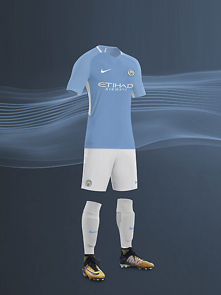 EPL NIKE KITS REDESIGN :Nike Manchester City Home 2017/18