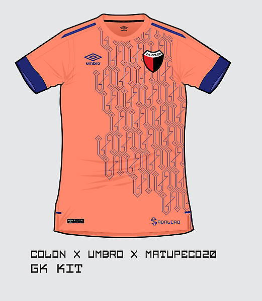 C.A. Colón GK kit 2017 by Umbro