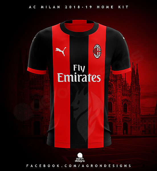PUMA AC MILAN 2018-19 HOME KIT CONCEPT
