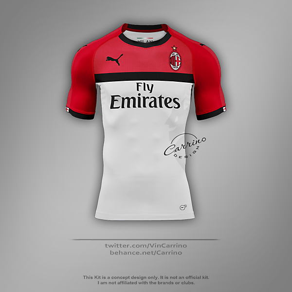 AC Milan Away Shirt (Option A) | Concept Design