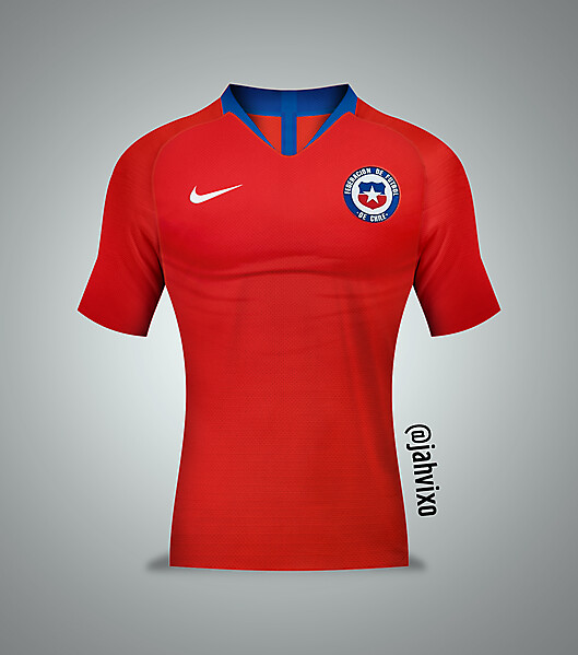 Camiseta #Chile home, template #Nike