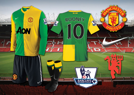 Man Utd Green and Gold Kit