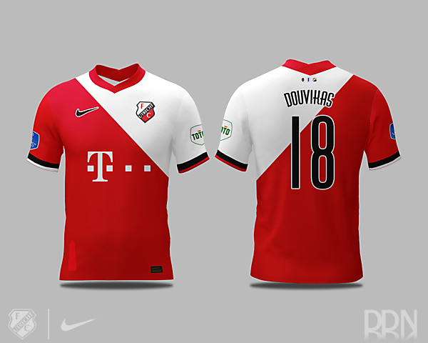 FC Utrecht Nike 2022 Home Kit (Black logo) (2)