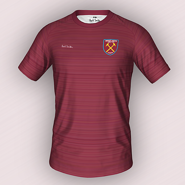 West Ham Home  x Paul Smith Signature fans shirt