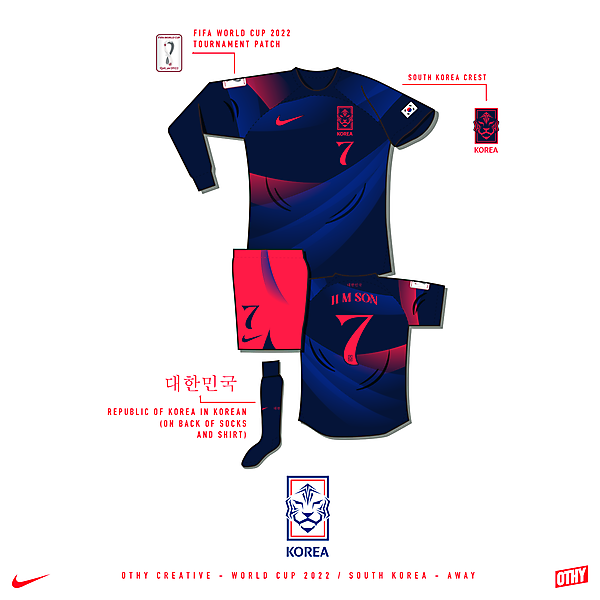 South Korea - World Cup 22 - Away kit