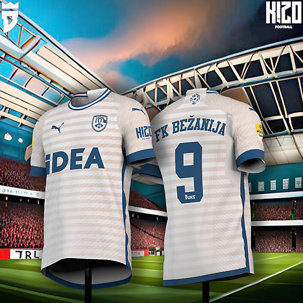 FK Bežanija Away Kit | Crest by Kizo
