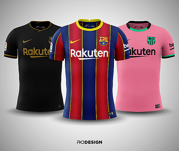 FC Barcelona | Nike | Home, Away, Third | 2020-21 Predictions based on leaks