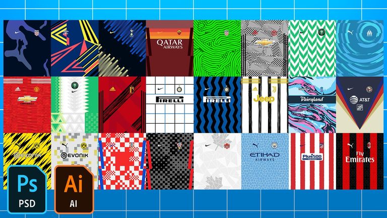 Football/Soccer Jersey Patterns Pack 2020-2021