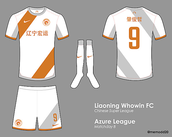 Liaoning Whowin FC Kit - Azure League Matchday 8