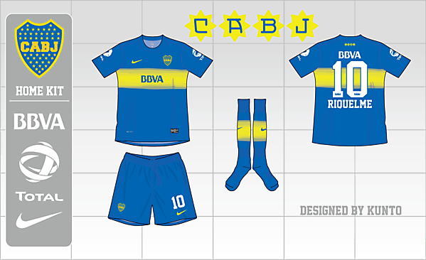 Boca Juniors home kit