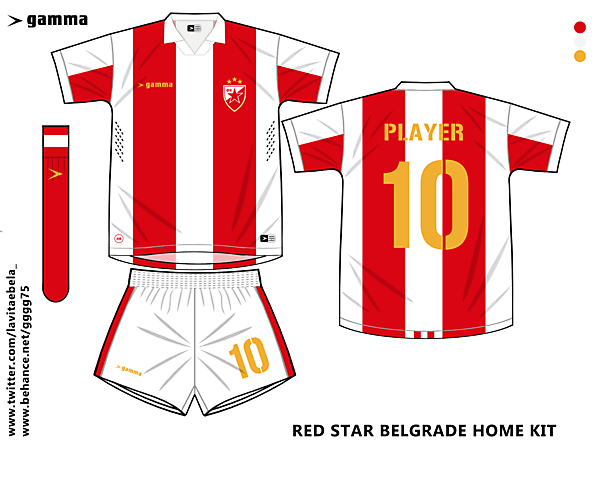 red star belgrade home kit