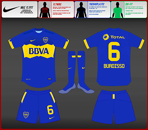 (2) Nike Fly-Fit  : Boca Juniors