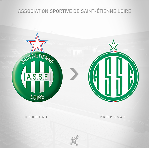 AS Saint-Étienne Logo Redesign