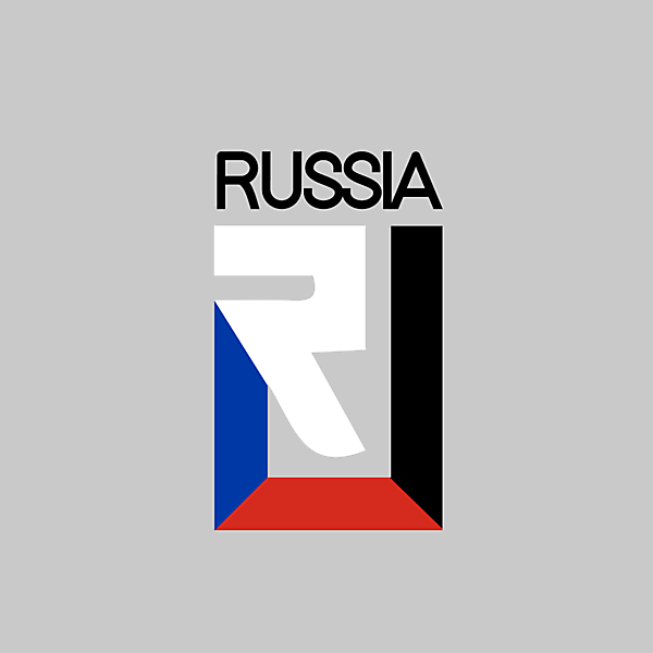 RUSSIA LOGO font concep