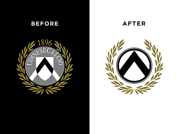 UDINESE REBRAND BEFORE AND AFTER
