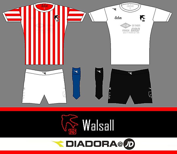 Walsall 125 Diadora Home and Away