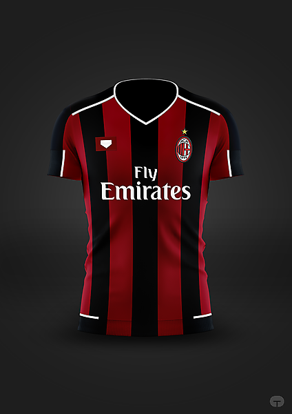 ac milan personalised shirt