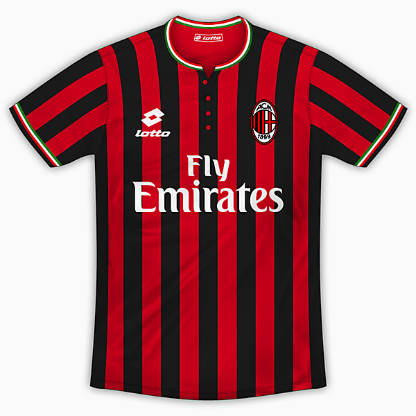 AC Milan Home Shirt - Lotto