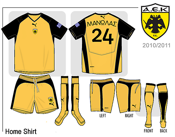 AEK HOME SHIRT 2010/2011