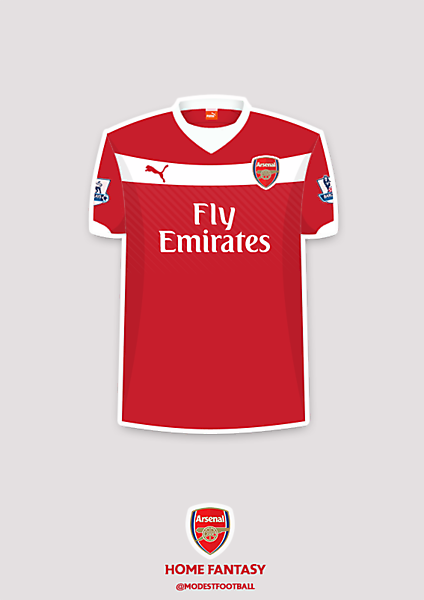 Arsenal 14-15 home fantasy jersey.