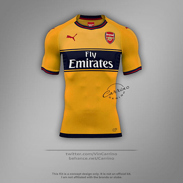 Arsenal FC Away Jersey | Concept Design