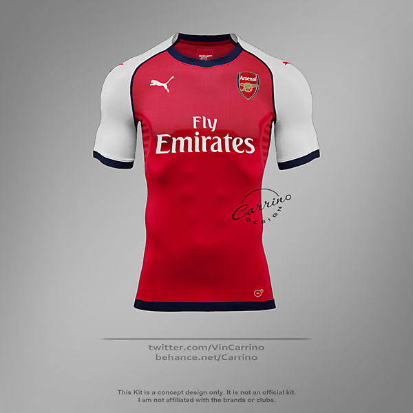 Arsenal FC Home Jersey | Concept Design