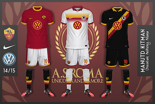 AS Roma Kits - Volkswagen and Nike 