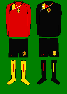 Belgium Home/Away and Goalkeeper kits.