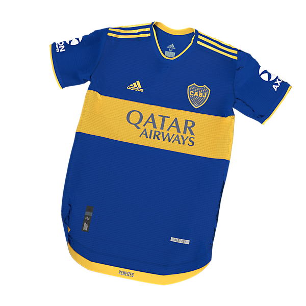 Boca Juniors home shirt x adidas 3D rendering