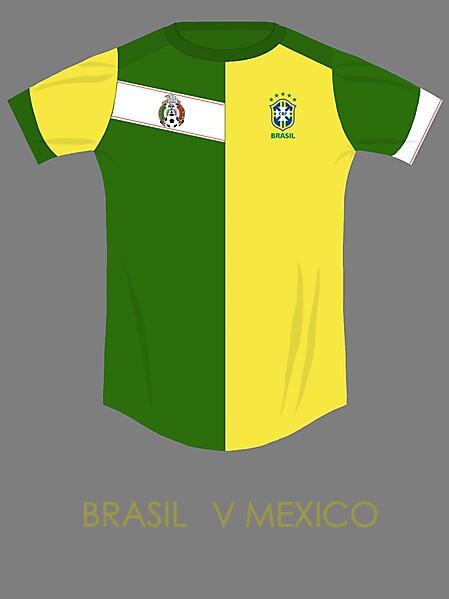 Brazil v Mexico combined kit concept