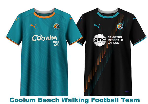 Coolum Beach Walking Football Team-concept kits