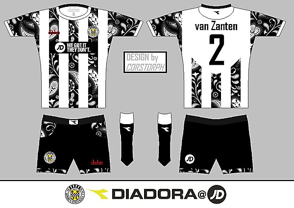 St Mirren Diadora Home Strip