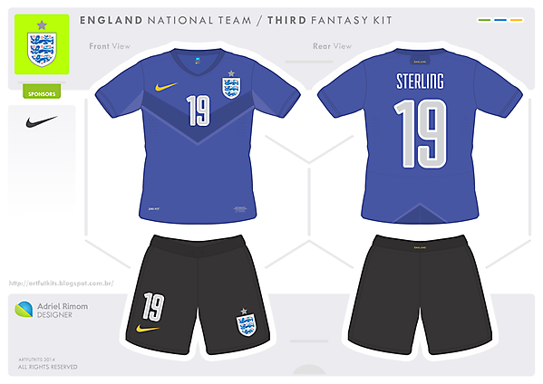 England - Fantasy Kit Third