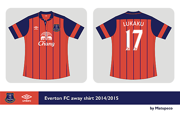 Everton FC away kit Umbro 2014/2015 - Prediction