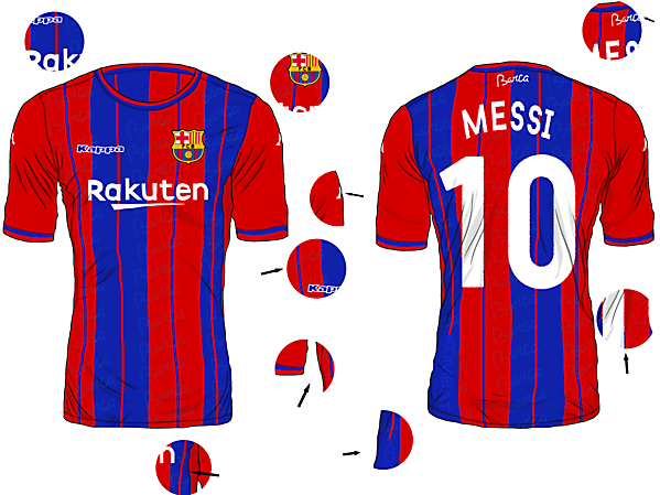 FC Barcelona Home Kit (Kappa Kombat)