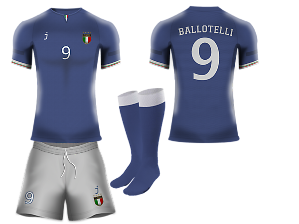 Italy home kit by J-sports