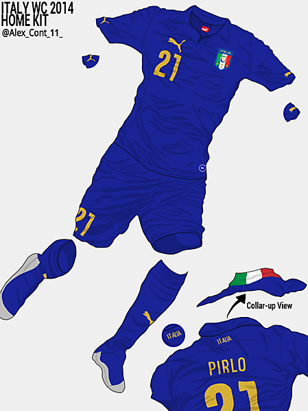 Italy WC 2014 Home Kit (Remake)