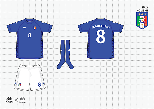 (kappa x kunto) italia home kit