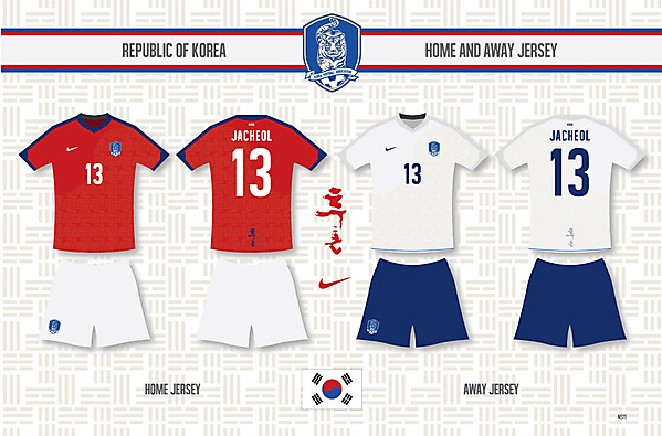 KOREA home and away jersey [edit]