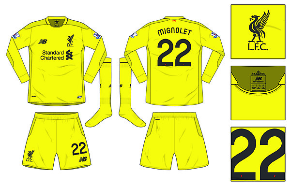 Liverpool Home 'keeper kit 2016/17