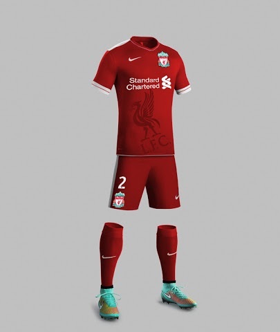 Liverpool home kit for Nike