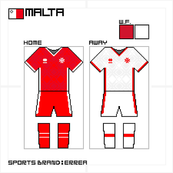 Malta Football Kit Designs