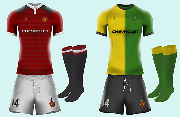 Manchester United kits by J-sports